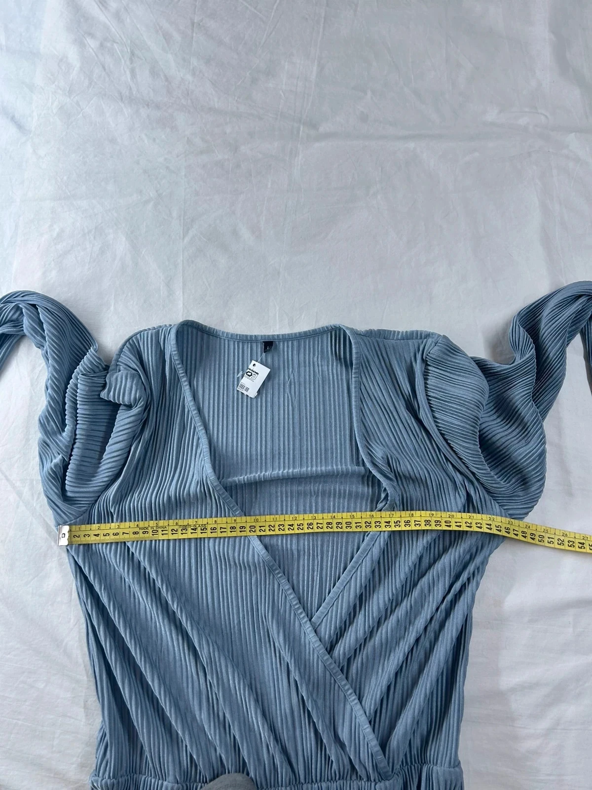Robe vintage bleu clair taille L – photo 8